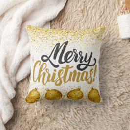 Merry Christmas Holiday Party Glitter Kissen