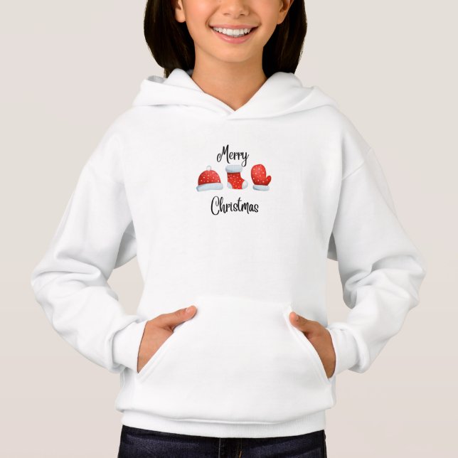 MERRY CHRISTMAS Hooded Sweatshirt (Vorderseite)