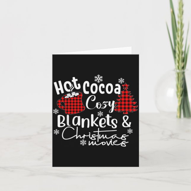 Merry Christmas Hot Cocoa Cozy Blankets &amp; Chri Karte (Vorderseite)