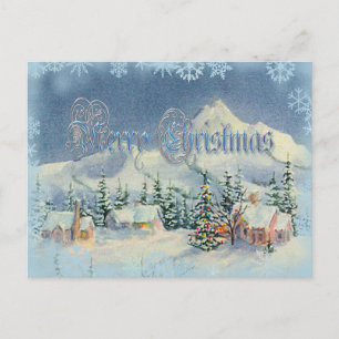 MERRY CHRISTMAS HOUSES by SHARON SHARPE Feiertagspostkarte