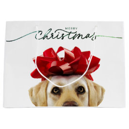 MERRY CHRISTMAS HUNDE GIFT BAG MODERNISCH UND SPAS GROßE GESCHENKTÜTE