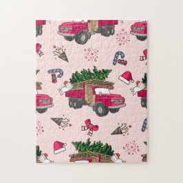 Merry Christmas Icon Pattern - Aesthetic Holiday  Puzzle