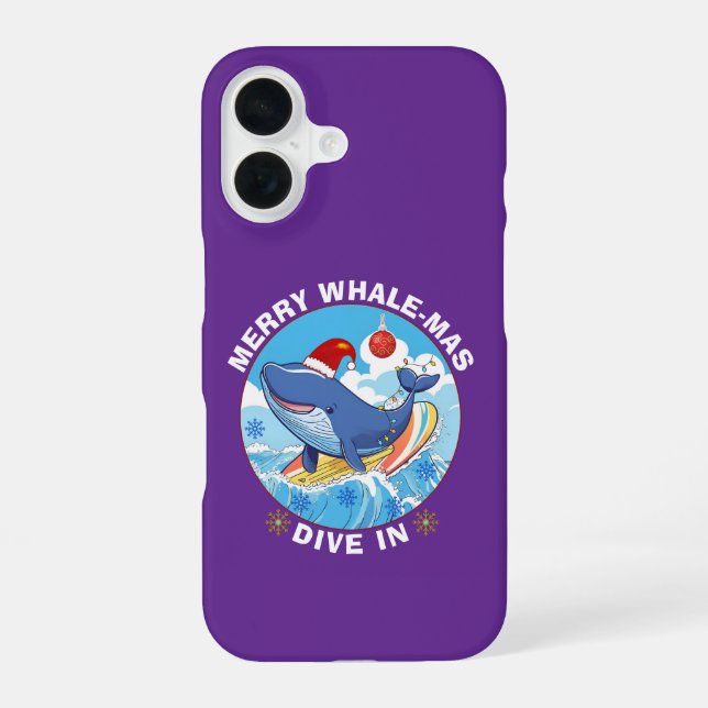 Merry Christmas iPhone 16 Hülle (Rückseite)