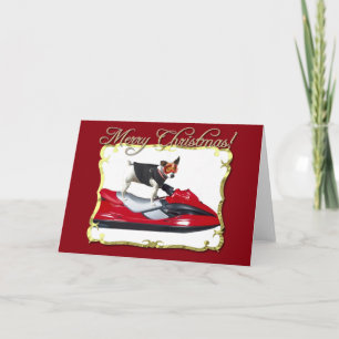 Merry Christmas Jack Russell Terrier greeting card Feiertagskarte