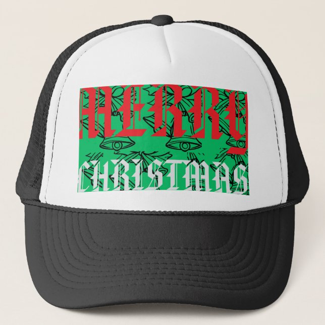 Merry Christmas(JINGLE BELLS) Truckerkappe (Vorderseite)