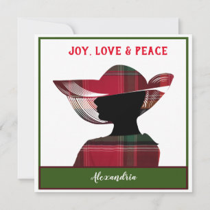 Merry Christmas Joy Love Peace Personalize Feiertagskarte