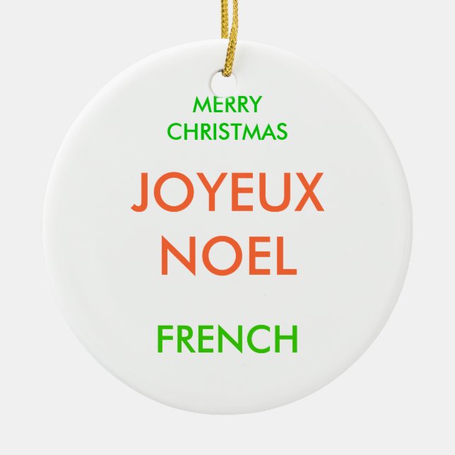 MERRY CHRISTMAS, KERAMIK ORNAMENT (Vorne)