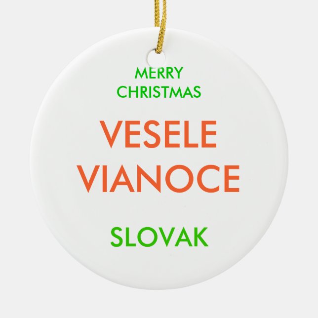 MERRY CHRISTMAS, KERAMIK ORNAMENT (Vorne)