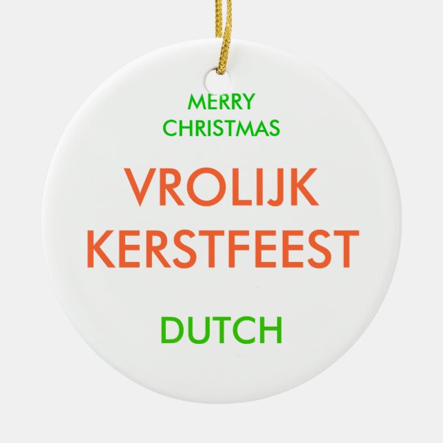 MERRY CHRISTMAS, KERAMIKORNAMENT (Vorne)