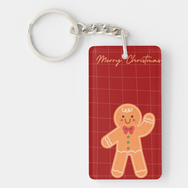 Merry Christmas Keychain | Festive Holiday Gift |  Schlüsselanhänger (Vorderseite)