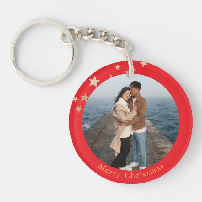 Merry Christmas Keychain Schlüsselanhänger (Vorderseite)