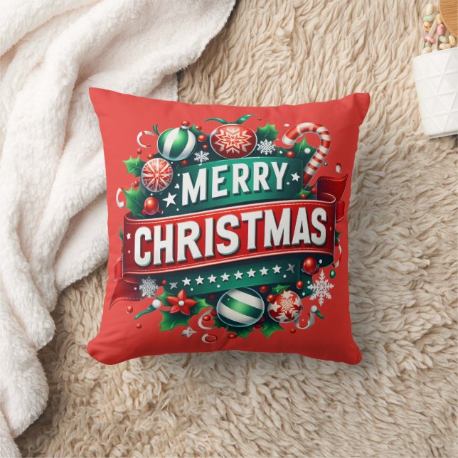 Merry Christmas Kissen (Decke)