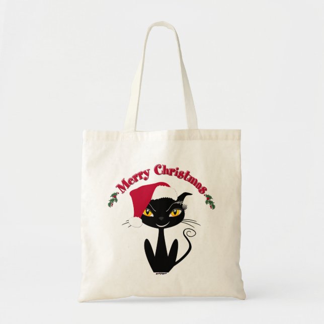 Merry Christmas Kitty Cat Tragetasche (Vorne)