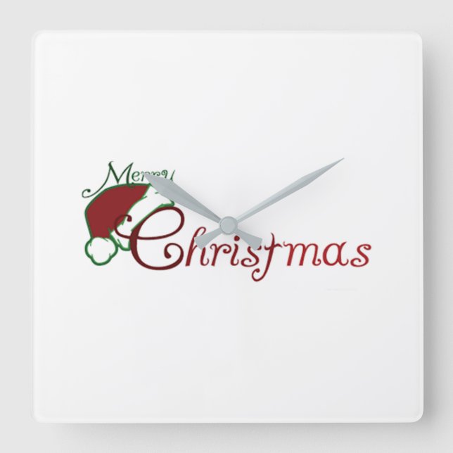 **MERRY CHRISTMAS** KLOCK QUADRATISCHE WANDUHR (Vorderseite)