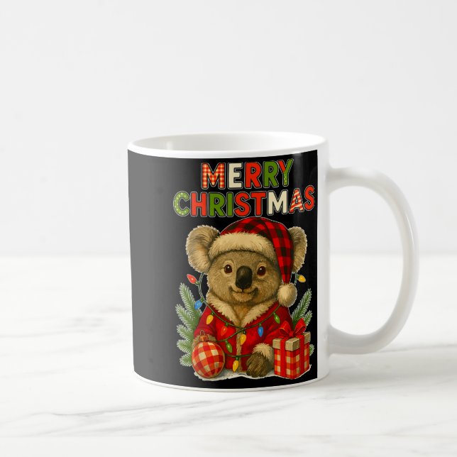 Merry Christmas Koala  Kaffeetasse (Rechts)