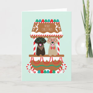 Merry Christmas Labrador Retriever Hunde Feiertagskarte