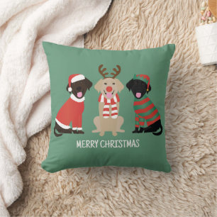 Merry Christmas Labrador Retriever Hunde Kissen