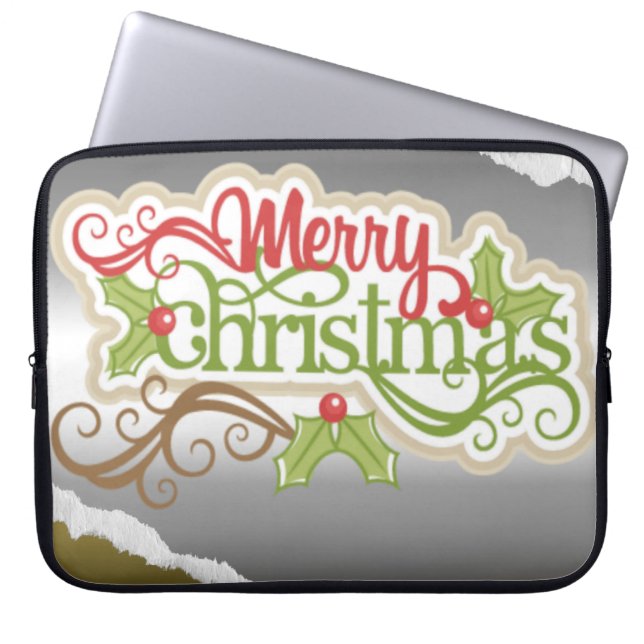 Merry Christmas  Laptopschutzhülle (Vorderseite)