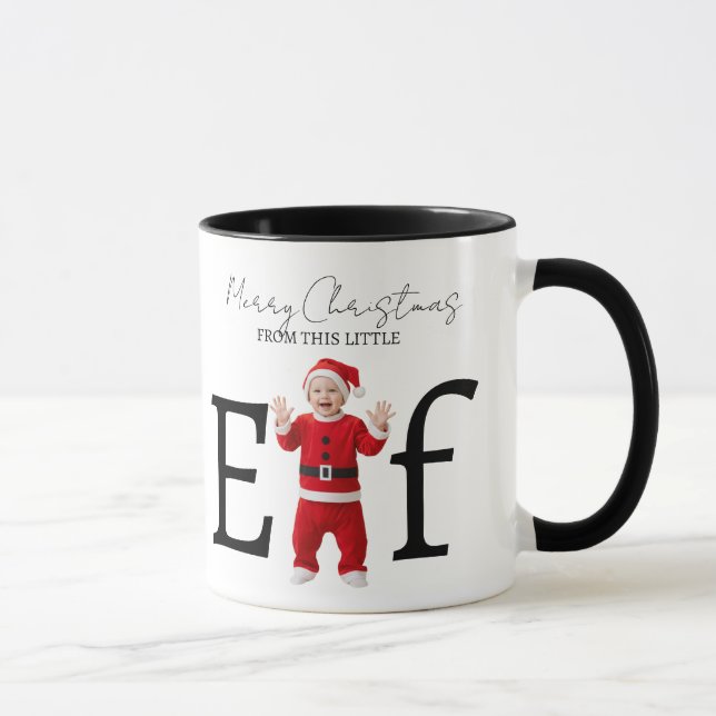 Merry Christmas Little Elf Baby Christmas Gift Tasse (Rechts)