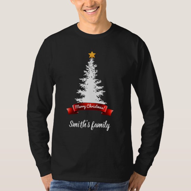 Merry Christmas long sleeve customizable T-shirt (Vorderseite)