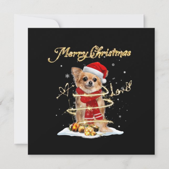 Merry Christmas Love Chihuahua (Vorderseite)