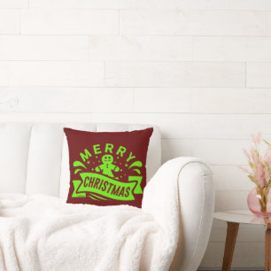 MERRY CHRISTMAS lustiger Lebkuchenmann Kissen
