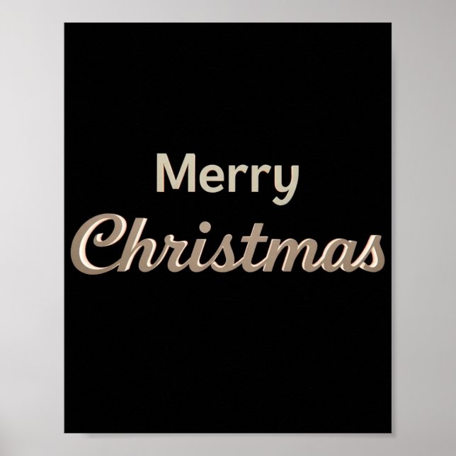 Merry Christmas Luxury Typography Poster 01 (Vorne)