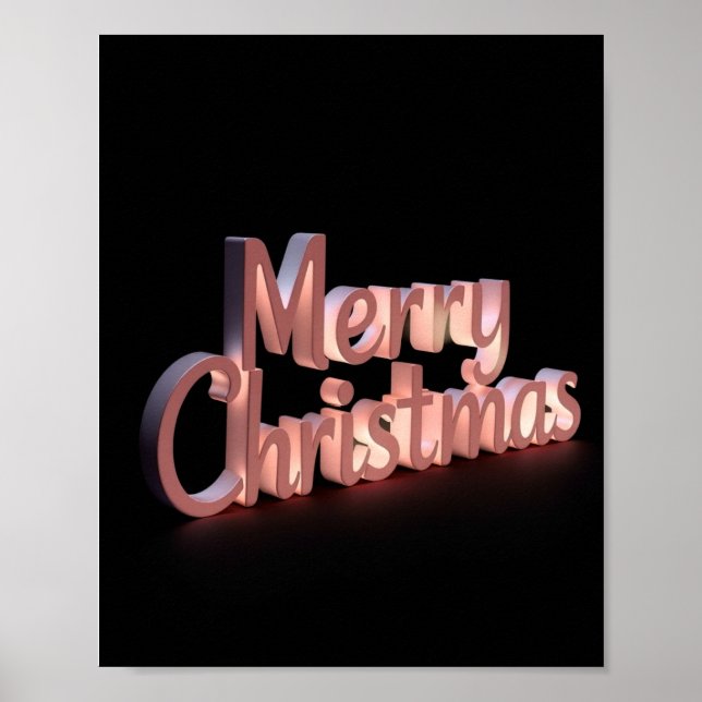 Merry Christmas Luxury Typography Poster Paper 23 (Vorne)