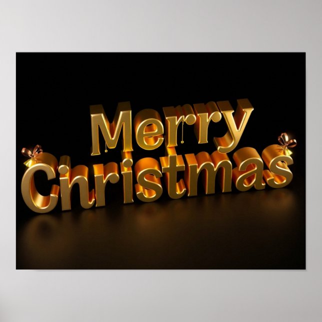 Merry Christmas Luxury Typography Poster Paper H08 (Vorne)
