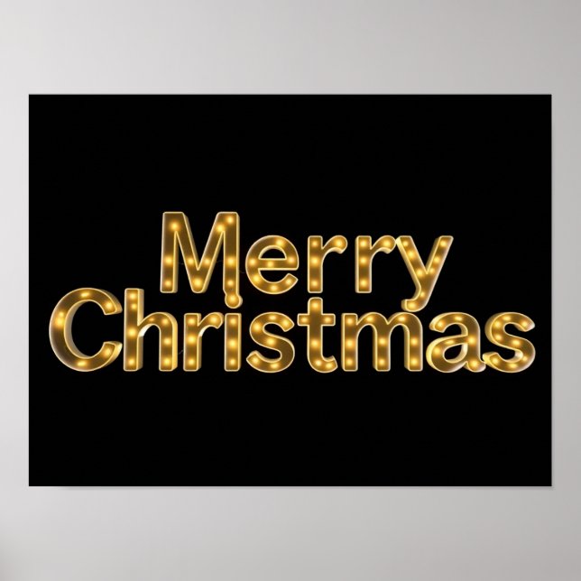 Merry Christmas Luxury Typography Poster Paper H10 (Vorne)