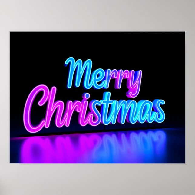 Merry Christmas Luxury Typography Poster Paper H16 (Vorne)