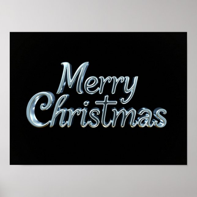 Merry Christmas Luxury Typography Poster Paper H18 (Vorne)