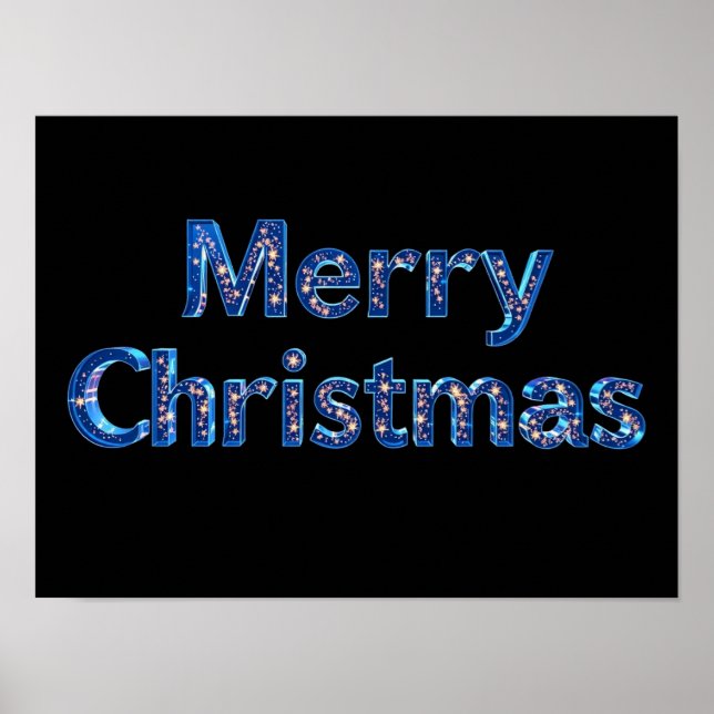 Merry Christmas Luxury Typography Poster Paper H21 (Vorne)