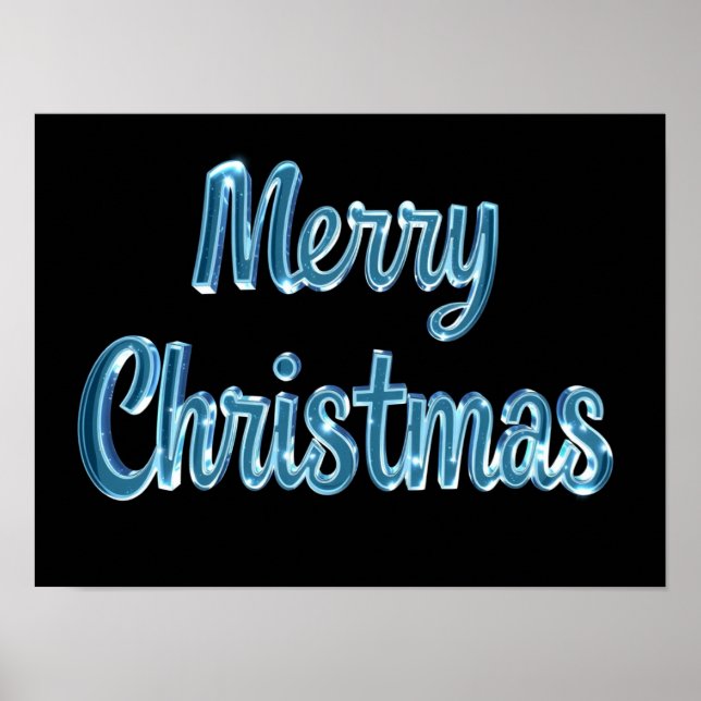 Merry Christmas Luxury Typography Poster Paper H40 (Vorne)