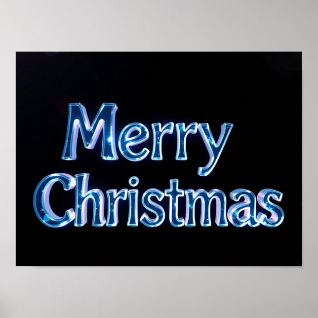 Merry Christmas Luxury Typography Poster Paper H42 (Vorne)