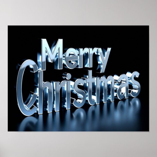 Merry Christmas Luxury Typography Poster Paper H43 (Vorne)