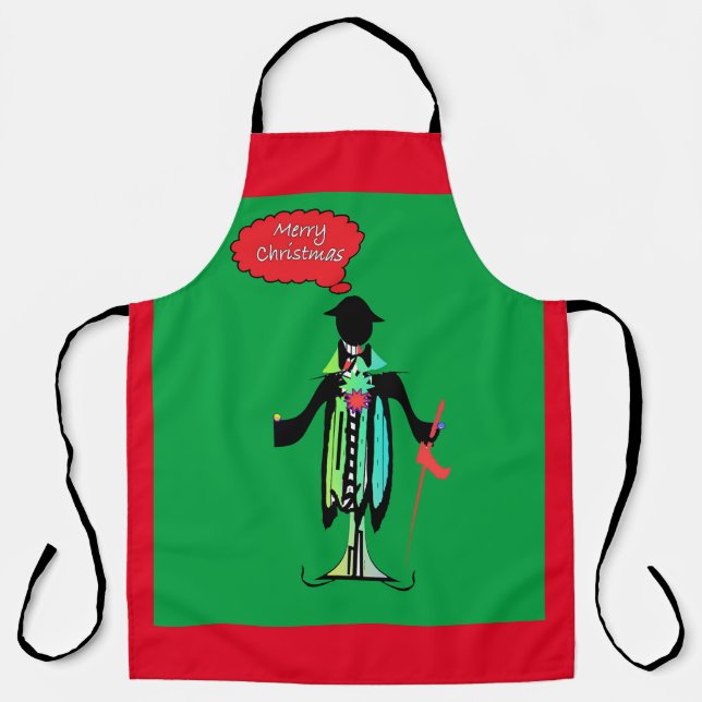 MERRY CHRISTMAS MAN Novelty Schürze (Vorderseite)