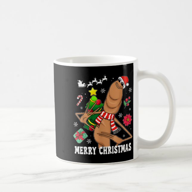 Merry Christmas Marcus The Worm Funny Unhinged Mem Kaffeetasse (Rechts)