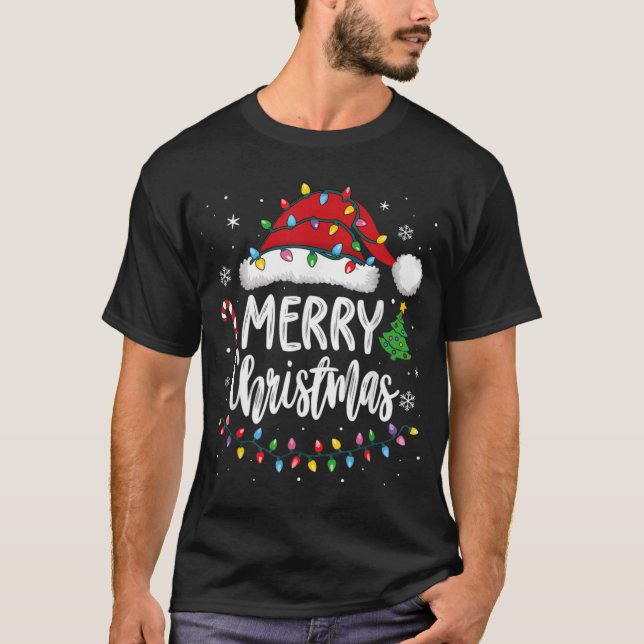 Merry Christmas Matching Family Lights Xmas Men Wo T-Shirt (Vorderseite)