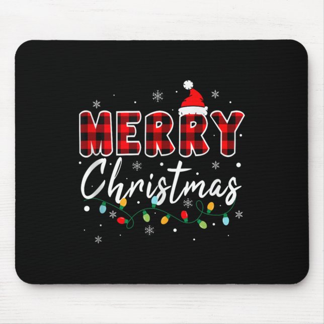 Merry Christmas Matching Family Pajamas Santa Holi Mousepad (Vorne)