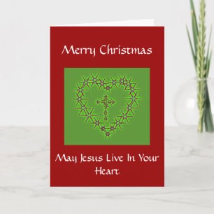 MERRY CHRISTMAS MAY JESUS LEBEN IN IHREM HERZEN FEIERTAGSKARTE
