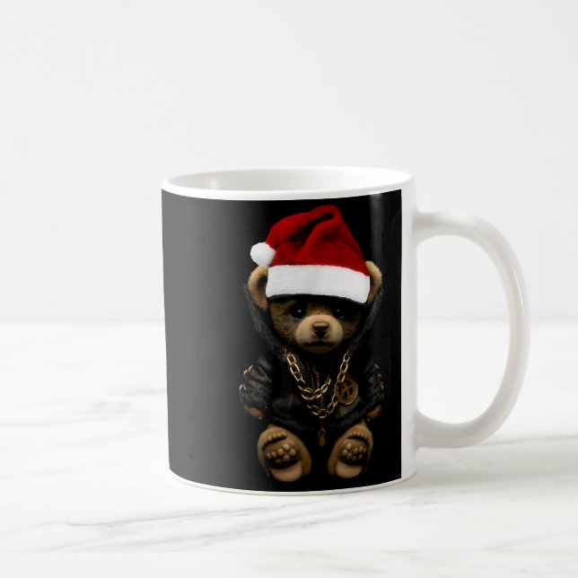 Merry Christmas Merry 2025 Teddy Fashion Rap Teddy Kaffeetasse (Rechts)