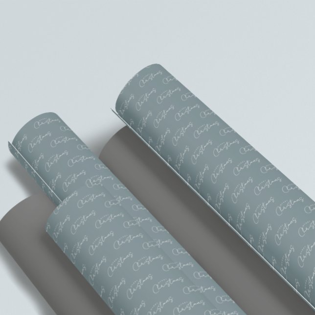 Merry Christmas Minimalist Script Geschenkpapier (Von Creator hochgeladen)