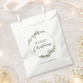 Merry Christmas Minimalist Wreath Geschenktütchen