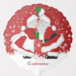 Merry Christmas Mistletoe Santa Ballon<br><div class="desc">*Customize by adding text.</div>