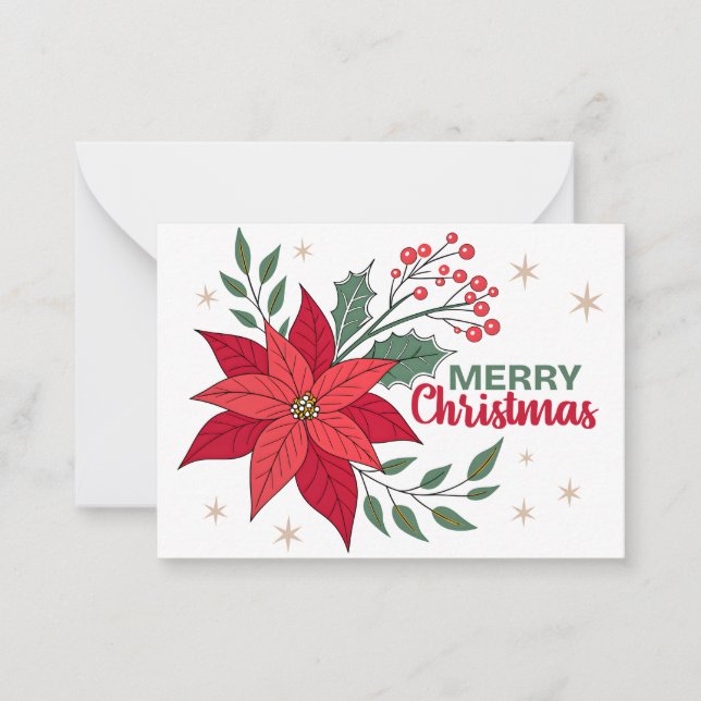 MERRY CHRISTMAS MITTEILUNGSKARTE (Vorderseite)