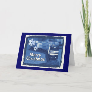 Merry Christmas Model Train Card Feiertagskarte