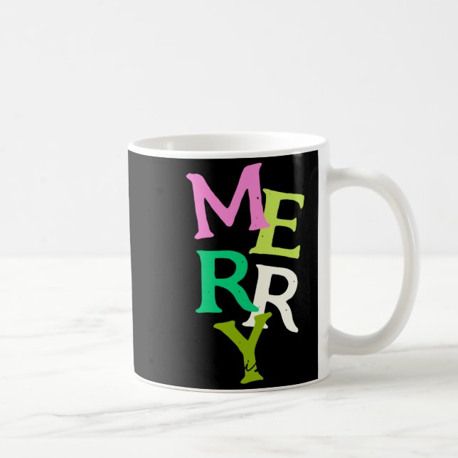 Merry Christmas Modern Bright Holiday  Kaffeetasse (Rechts)