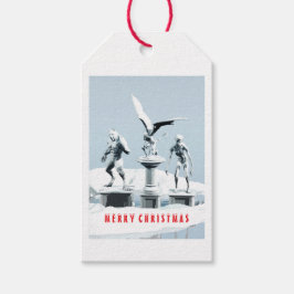 Merry Christmas. Monster ice sculptures Geschenkanhänger