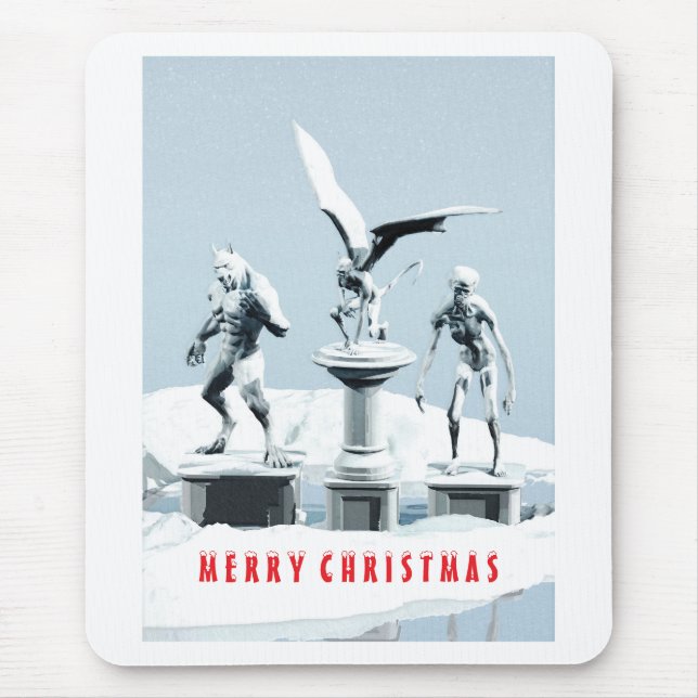 Merry Christmas. Monster ice sculptures Mousepad (Vorne)